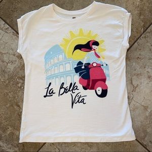 🛵 Tea Collection Vespa Shirt Size Girls Large 🛵